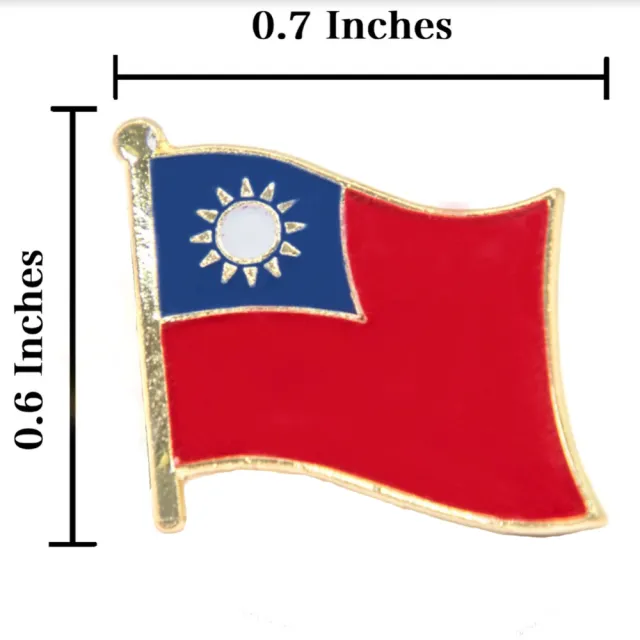 【A-ONE 匯旺】Taiwan 台灣胸章 金屬別針 國徽胸章 別針 辨識 西裝金屬胸徽 國旗別針