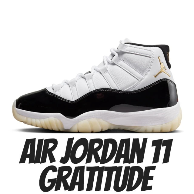【NIKE 耐吉】休閒鞋 Air Jordan 11 Gratitude 感謝 黑白金 男鞋 CT8012-170