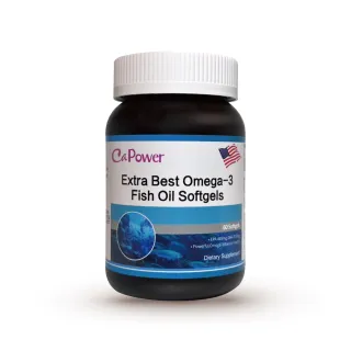 【美國Capower加柏爾】頂級Omega3魚油軟膠囊兩入組(60粒/瓶)