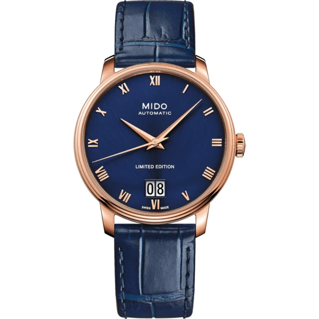 MIDO 美度 官方授權 Baroncelli 羅馬大日期機械錶-40mm 聖誕節 禮物(M0274263604300)