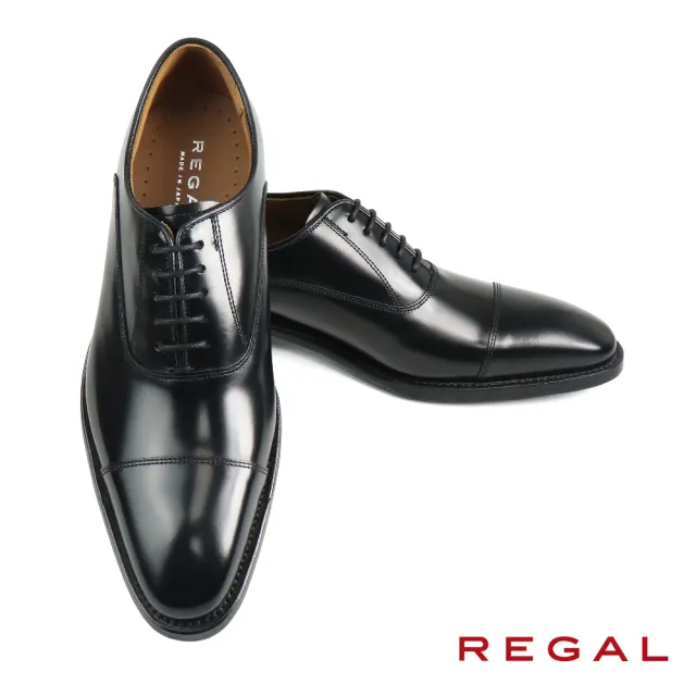 【REGAL】日本原廠固特異製法質感綁帶牛津鞋 黑色(315R-BL)