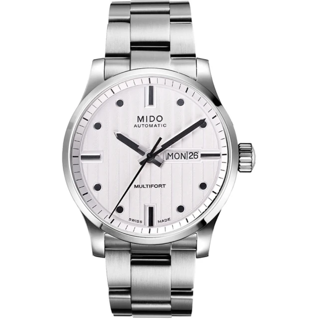 【MIDO 美度】官方授權 Multifort系列經典鋼帶機械錶(M0054301103180)