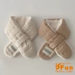 【iSFun】刷毛羽絨＊固定交叉保暖兒童圍巾(顏色可選)