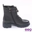【ee9】率性俐落免綁帶方塊跟短靴-黑色-7636703910(短靴)