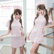 【愛衣朵拉】護士服 粉紅色氣質側扣式洋裝(XL 中大尺碼角色扮演醫院診所制服)