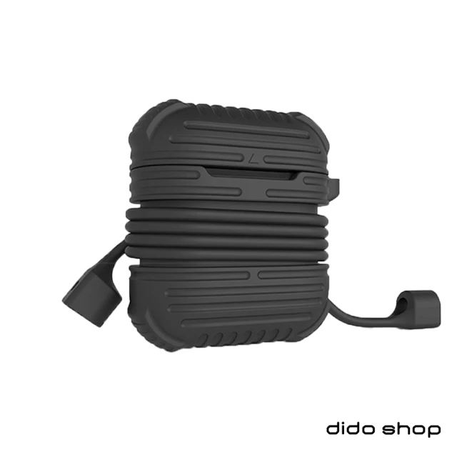 【Didoshop】Apple AirPods 藍芽耳機矽膠保護套 附耳機防丟繩(EA068)