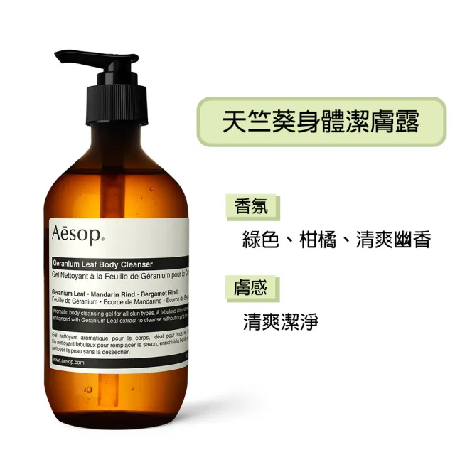 【Aesop】身體潔膚露/洗髮露 500ml(多款任選.國際航空版)