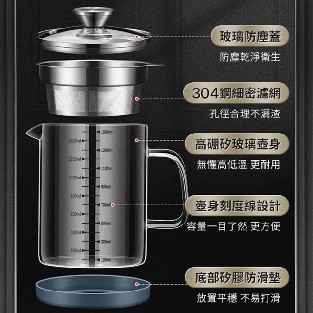 【JOHN HOUSE】304不鏽鋼高硼矽豆漿過濾壺 廚貴妃 CUGF 濾油壺 廚房過濾神器(1L)