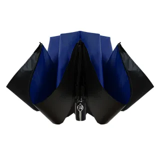 【TDN】買一送一大傘面反向降溫黑膠自動開收傘 極度防曬抗VU自動反向傘(防風反折傘晴雨傘B6511_2)