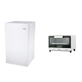 【TECO 東元】99L一級能效小冰箱+12L電烤箱(R1091W + YB1202CB)