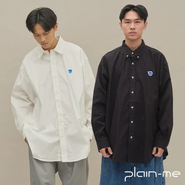 plain-me 小P社長logo素面BD襯衫 PLN3336-232(男款/女款 共5色 男襯衫 休閒上衣)