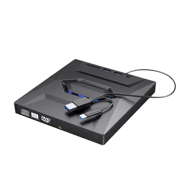 【ANTIAN】USB外接式CD/DVD光碟機 四合一多功能讀取燒錄機 可插卡/U盤刻錄機