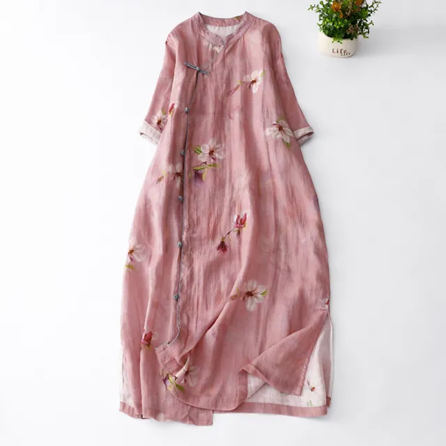 【Very Buy 非常勸敗】文藝國風清冷連身裙苧麻改良漢服