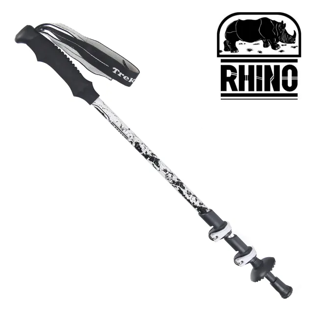 【RHINO 犀牛】快扣登山杖 健行杖(白)