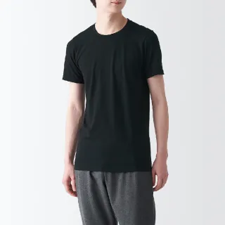 【MUJI 無印良品】男棉混保暖圓領短袖T恤(共3色)