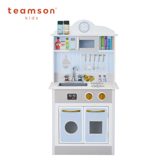 【Teamson】馬德里木製家家酒兒童廚房玩具(三色)