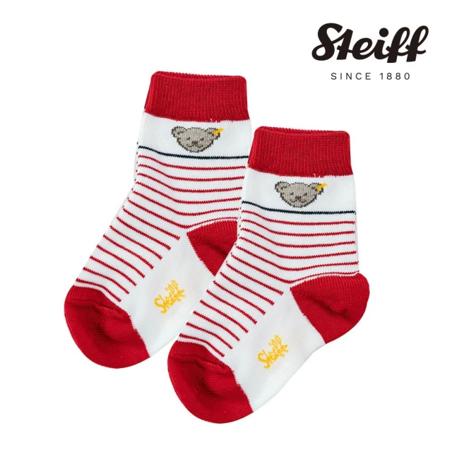 STEIFF 熊頭童裝 厚版熊頭條紋短襪子(配件) 推薦