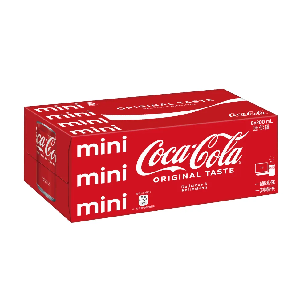 【Coca-Cola 可口可樂】迷你罐200ml x8入/組