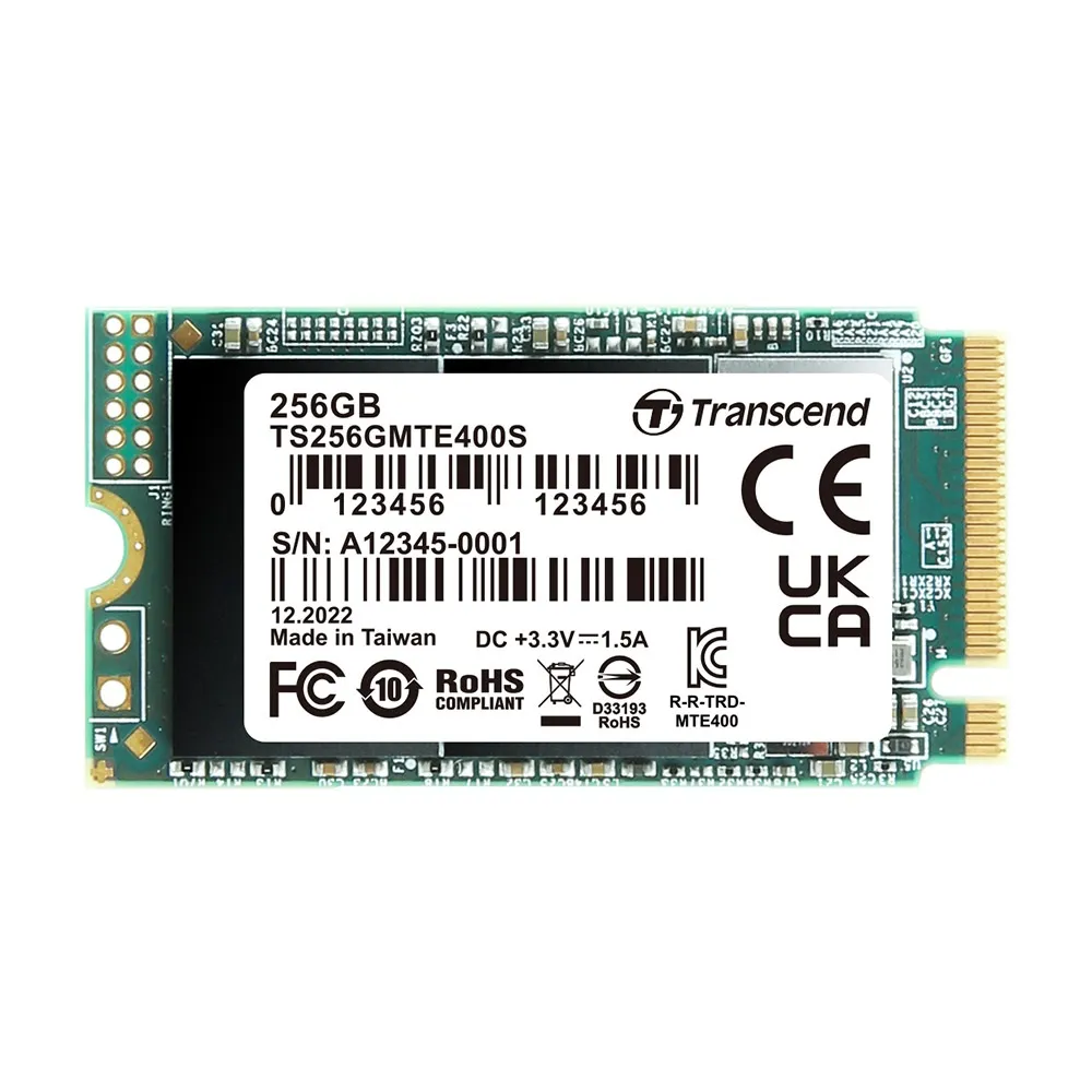 【Transcend 創見】MTE400S 256GB M.2 2242 PCIe Gen3x4 SSD固態硬碟(TS256GMTE400S 新舊包裝隨機出貨)