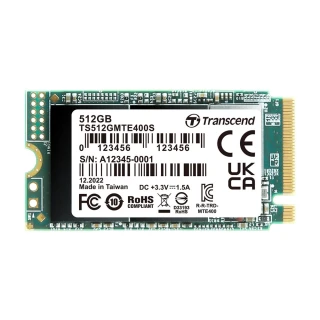 【Transcend 創見】MTE400S 512GB M.2 2242 PCIe Gen3x4 SSD固態硬碟(TS512GMTE400S)