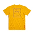 【EDWIN】男裝 美式斑駁文字LOGO印花短袖T恤(桔黃色)