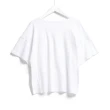 【SOMETHING】女裝 造型剪裁寬版短袖T恤(白色)