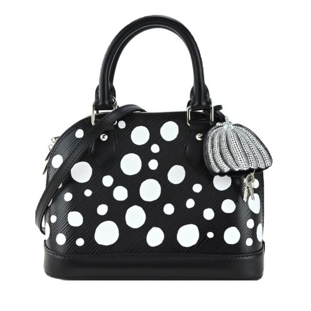 【Louis Vuitton 路易威登】M21699 LV x YK  Alma Infinity Dots 圓點印花牛皮手提/肩背包(黑色)
