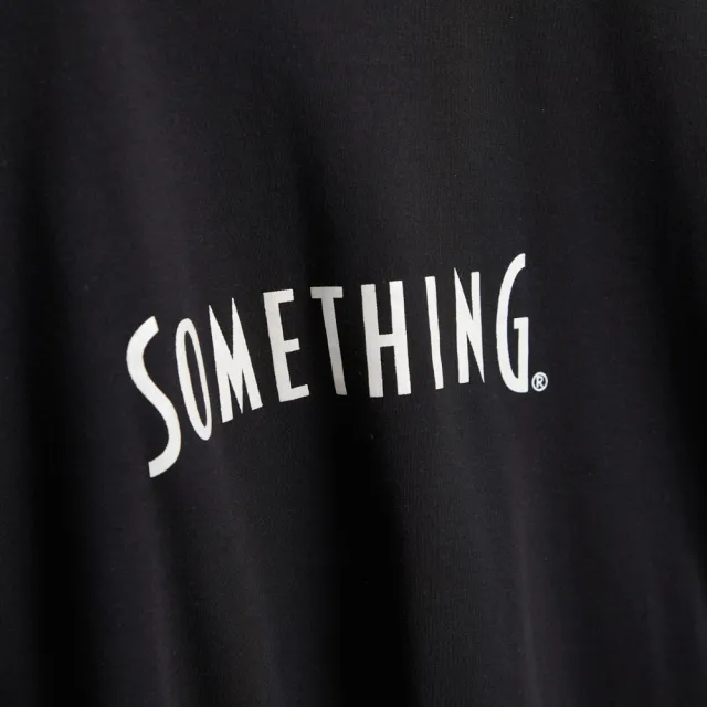 【SOMETHING】女裝 基本LOGO短袖T恤(黑色)