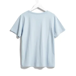 【SOMETHING】女裝 基本LOGO短袖T恤(淺藍色)