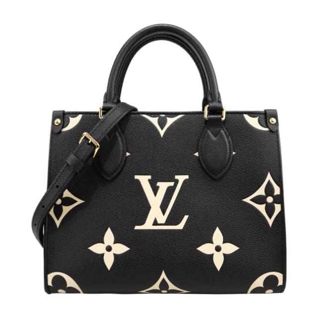 這款 LV LOUIS VUITTON 路易威登 M45659 CABAS ONTHEGO PM 牛皮壓花手提肩揹包，以經典的壓花設計與高質感牛皮材質打造，兼具時尚與實用性。適合日常出勤、購物或短途旅行，輕便易攜且空間充足，內附多個隔層與口袋，方便整理隨身物品。精緻的金屬扣件與品牌標誌增添奢華感，是時尚愛好者必備的經典配件。