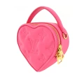 【Louis Vuitton 路易威登】M81893 Pop My Heart 愛心絎縫小牛皮鏈帶手提/斜背包(粉色)