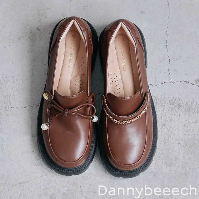 【Ann’S】ANNSTAR 丹妮婊姐聯名-創新學院2way可換鞋面設計樂福鞋5cm(咖啡)