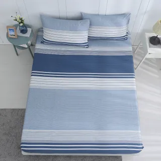 【HongYew 鴻宇】300織美國棉 床包枕套組-伊萊恩(雙人加大)