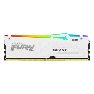 【Kingston 金士頓】FURY Beast 獸獵者DDR5-6000 32G*2 RGB EXPO桌上型超頻記憶體-白(KF560C36BWEAK2-64)