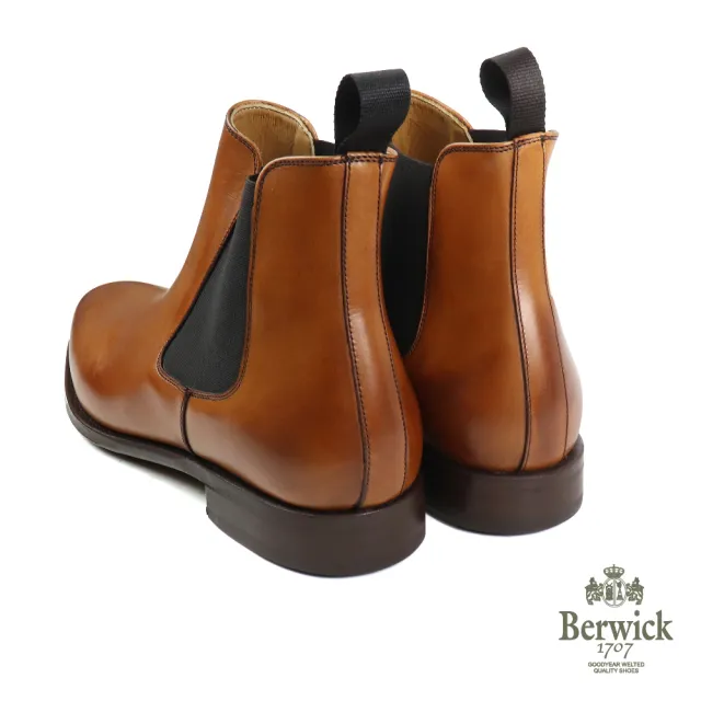 【Berwick】西班牙質感真皮切爾西短靴 棕色(B475A-CUE)