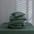 【GOLDEN-TIME】60支100%純淨天絲薄被套床包組-墨松綠(雙人)