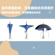【LEBON】圖案雙層反向C型雨傘(可站立)