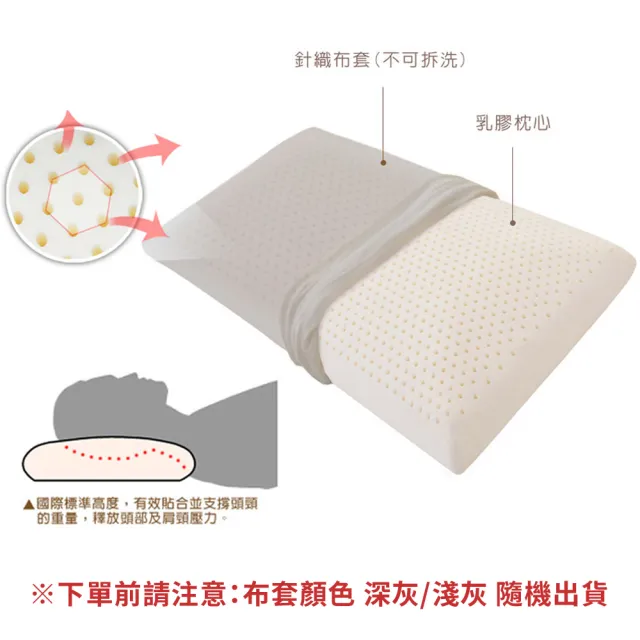 【LooCa】加強護頸基本型乳膠枕頭(1入★限量出清)