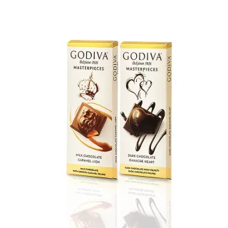 【GODIVA】買1送1共2盒-經典大師系列巧克力 86g(焦糖牛奶巧克力/黑巧克力任選)