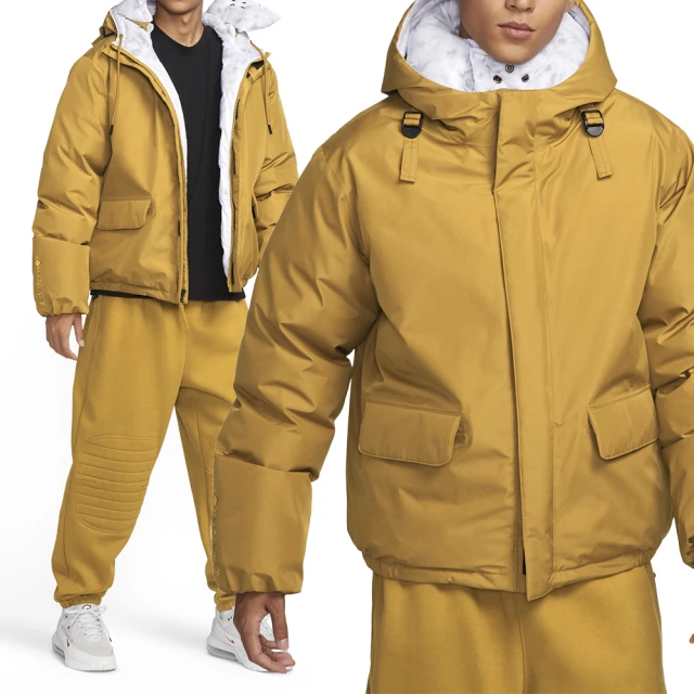 NIKE 耐吉 Gore-tex 男款 薑黃色 休閒 防風 防水 連帽 夾克 羽絨外套 FB7595-716