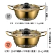 【樂適多】韓式金色加厚雙耳304不鏽鋼泡麵鍋(泡麵鍋 湯鍋 個人鍋 露營炊具 鍋具)