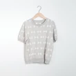 【CUMAR】甜美造型緹花短袖針織上衣(粉 米 灰/魅力商品)