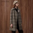 【EPISODE】氣質保暖羊毛正肩修身羊毛大衣外套E34C03（格紋）