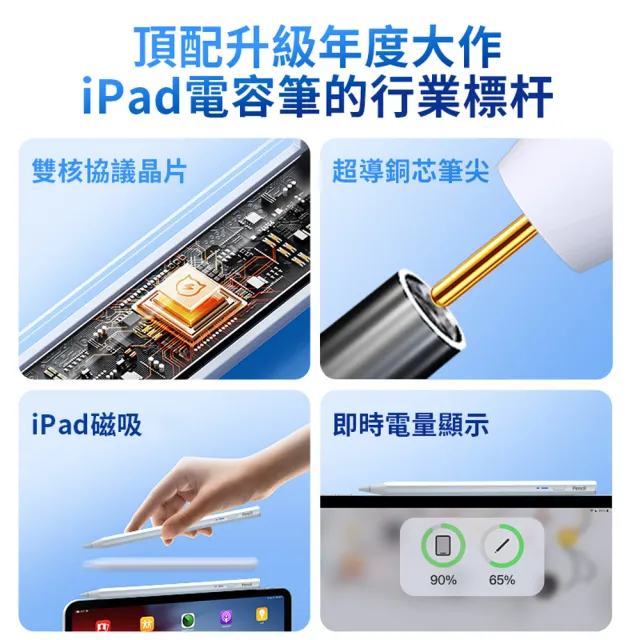 【ANTIAN】Apple pencil磁吸觸控筆(蘋果/安卓通用)