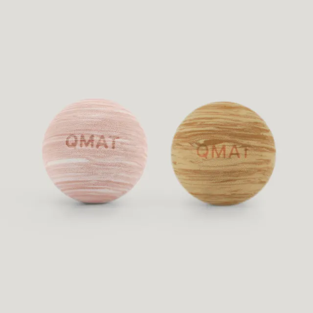 【QMAT】筋膜球2入組 台灣製 40D-70D(按摩球 紓緩痠痛 重量輕 好攜帶 軟硬適中)