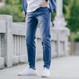 【Last Taiwan Jeans 最後一件台灣牛仔褲】上寬下窄 緊身錐形 台灣製牛仔褲 獨家細緻布料 #31002(中藍)