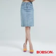 【BOBSON】伸縮短裙(淺藍D067-58)