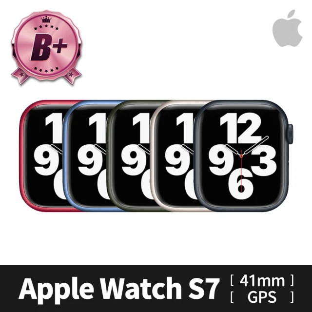 AppleApple B 級福利品 Apple Watch S7 GPS 41mm 鋁金屬錶殼(副廠配件/錶帶顏色隨機)
