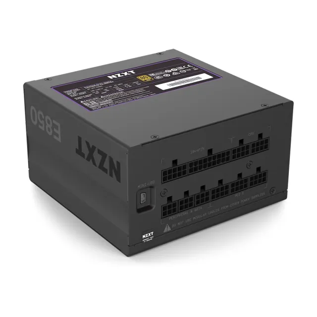 【NZXT 恩傑】E850 金牌 850W 全模組 數位控制 電源供應器(DC-DC / 保內換新 / 保固12年)