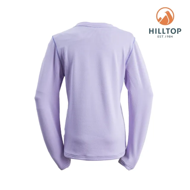 【Hilltop 山頂鳥】POLYGIENE抗菌吸濕快乾保暖刷毛上衣 女款 紫｜PH51XFM2ECJ0